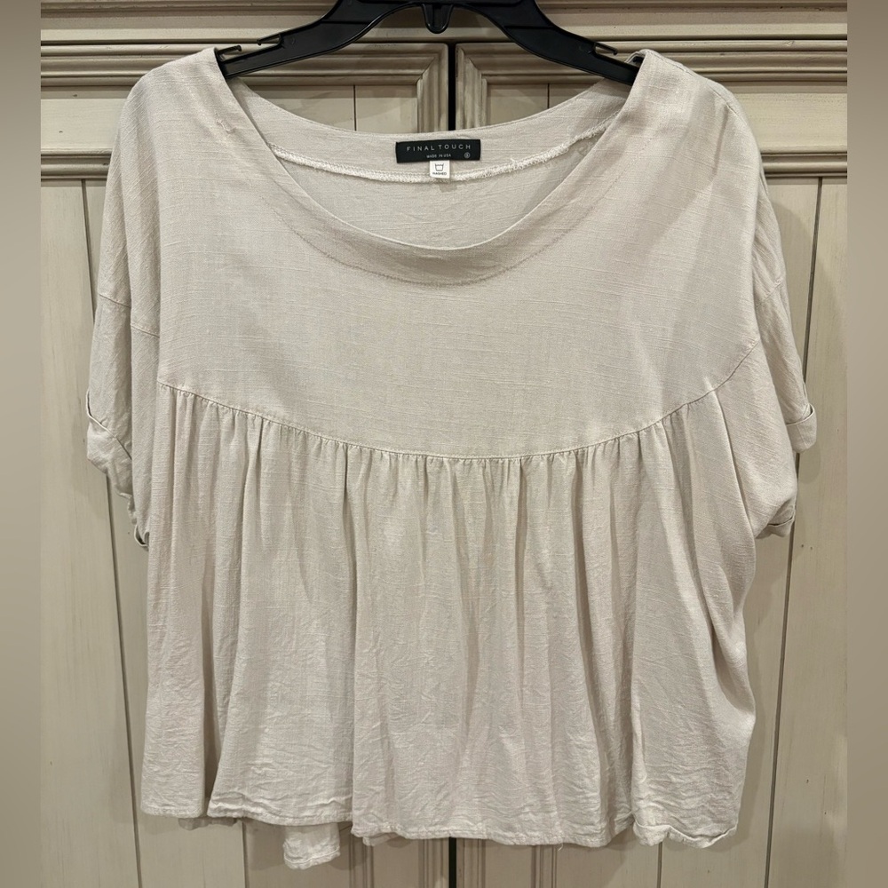 Final Touch Women's Soft Cream Blouse